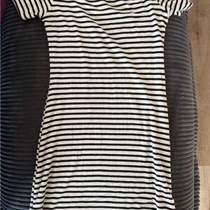 Striped Black and White Dress